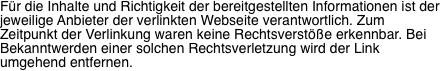 Für die Inhalte und Richtigkeit
