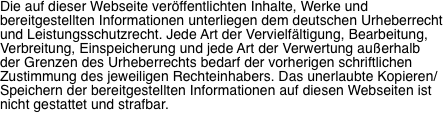 Die auf dieser Webseite veröffentlichten